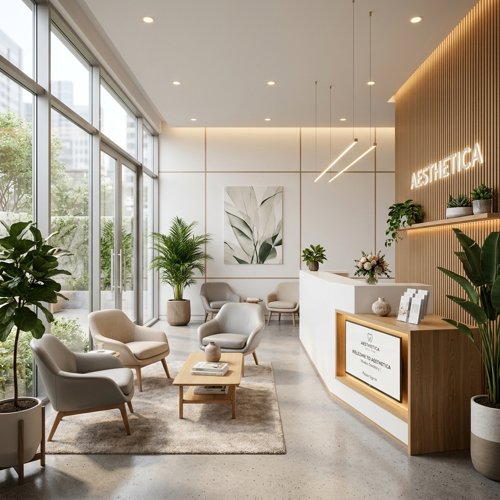 Modern dental clinic reception